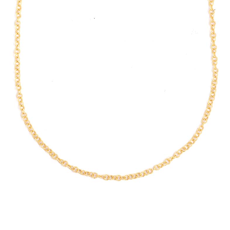 Faceted Round Links Cable Chain | 18K Gold | thhaba